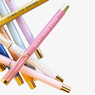Best mom ever pen set pink white gold gift for mom writing set