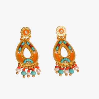 Boho Oval Tassel Earrings