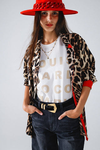 Leopard Red Shirt