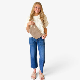 Cable Knit Sweater Off White