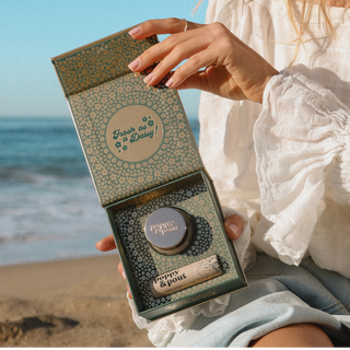 Poppy & Pout lip care duo with natural lip scrub and coordinating lip balm in eco-friendly packaging