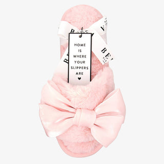 Light Blush Bow Slippers