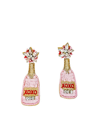 XOXO Champagne Bottle Earrings Final Sale