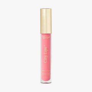 City Lips plumping lip gloss watermelon tube for soft glossy lips front view