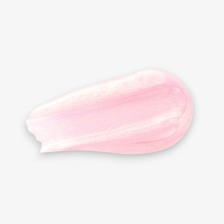 City Lips plumping lip gloss sheer pink shimmer color swatch for soft glossy pink finish detail view