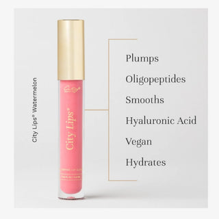 City Lips plumping lip gloss watermelon with gold cap list of ingredients