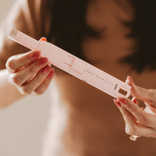 Electric candle lighter blush pink usb rechargeable long handle arc lighter close up