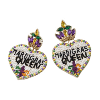 Mardi Gras Queen Earrings