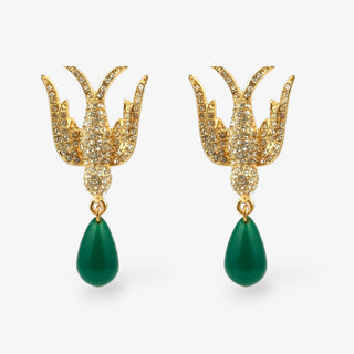 Crystal Dove Drop Earrings