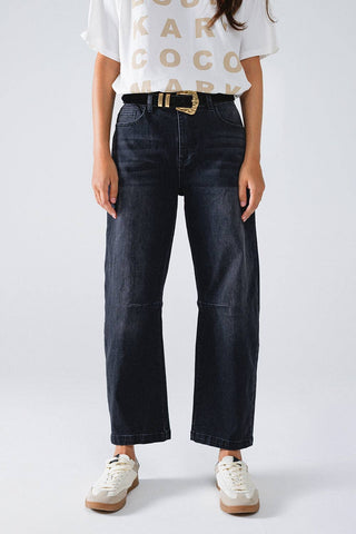 Barrel Jeans Black