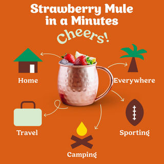 Instant strawberry mule mix packet refreshing cocktail styled