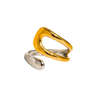 Modern Twist Two-Tone Ring