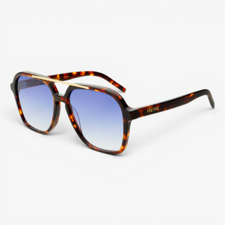 FREYRS Spencer tortoise blue aviator sunglasses angle view