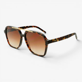 FREYRS Spencer tortoise brown aviator sunglasses angled view