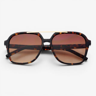 FREYRS Spencer tortoise brown aviator sunglasses front view