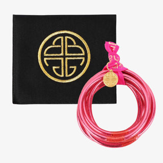 Shop BudhaGirl Pink All Weather Bangles in a lightweight, waterproof design—perfect for stacking, travel, and everyday wear.