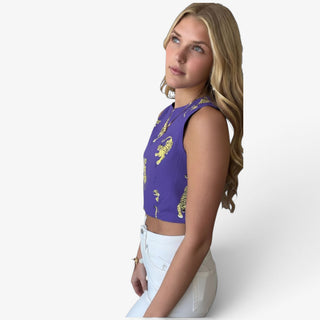 Tiger Print Cropped Top