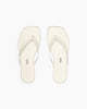 Cream Square Toe Lily Sandal for the minimalist chic! This flat design can take you from day to night.