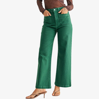 Green Wide Leg Jeans