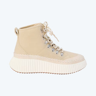 Ivory Matisse Trek Sneaker Boot with lace-up front, padded ankle collar, and chunky platform sole.