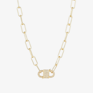 Violet Chain Link CZ Necklace