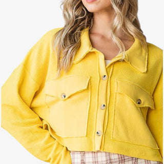 Cropped Shirt Jacket Shacket