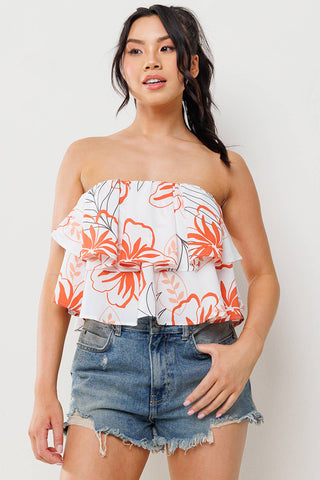 Frances Floral Crop Top Final Sale