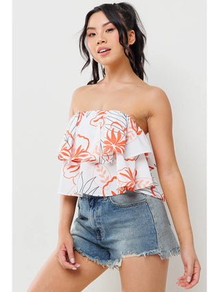 Frances Floral Crop Top Final Sale