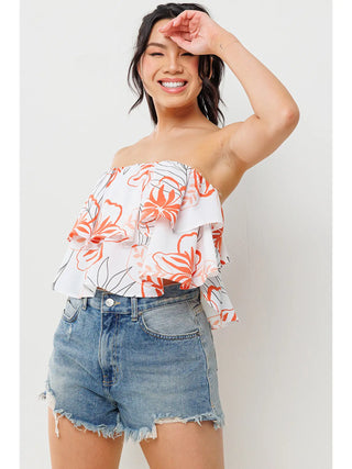 Frances Floral Crop Top Final Sale