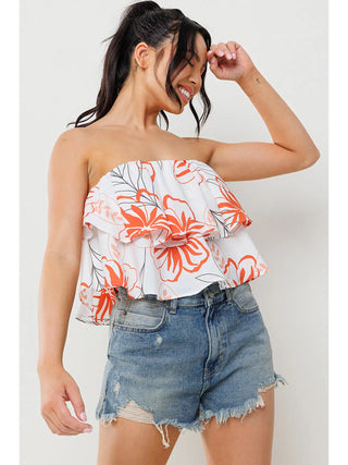 Frances Floral Crop Top Final Sale