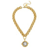 Susan Shaw Gold and Silver Italian Intaglio Coin Necklace